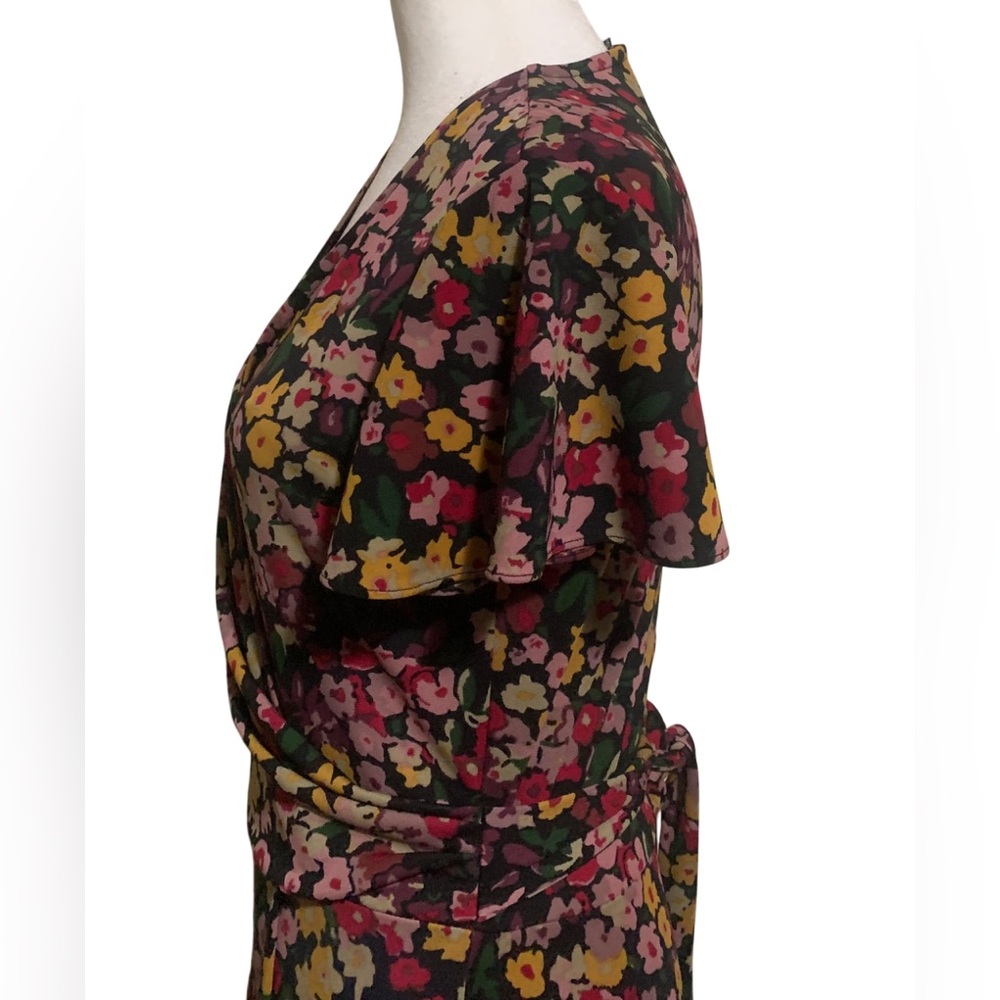 Lauren Ralph Lauren Black Label Women Multicolor Floral High Low Wrap Dress NWOT - Picture 10 of 16
